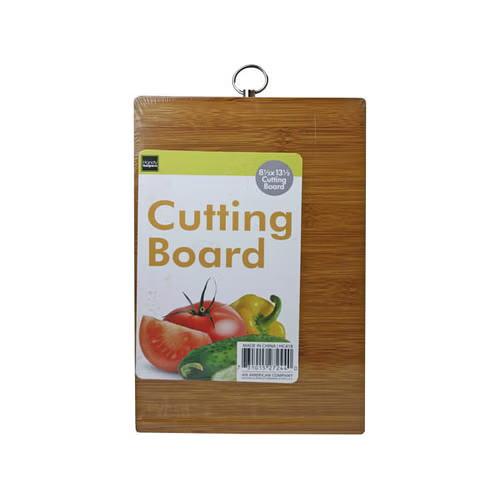 Case of 6 - Rectangle Wood Cutting Board With Hanging Loop Hook