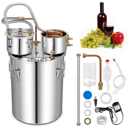 10 Gal 38 L Water Alcohol Distiller for DIY Whisky-10 Gal