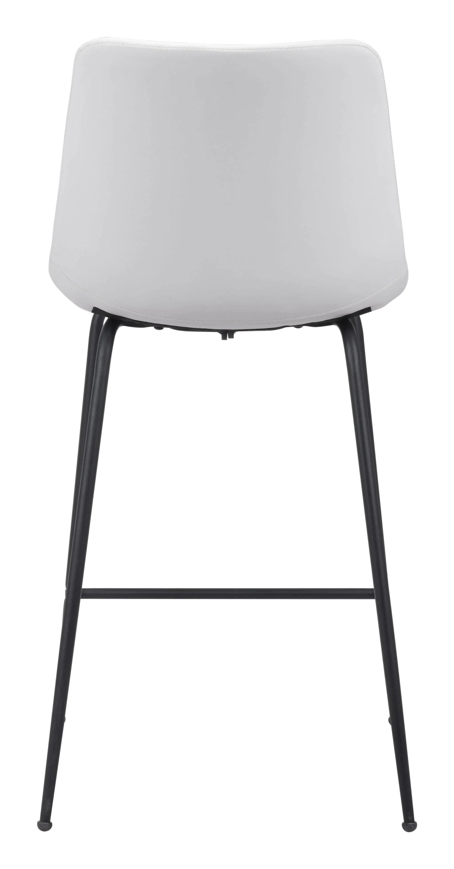 White and Black Top Shelf Modern Rugged Counter Chair