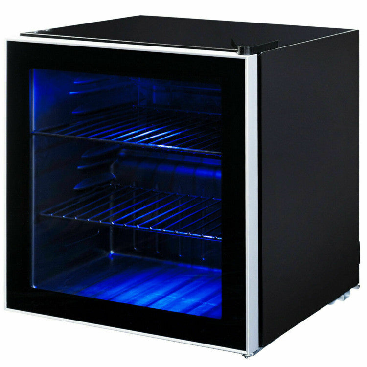 60 Can Beverage Mini Refrigerator with Glass Door