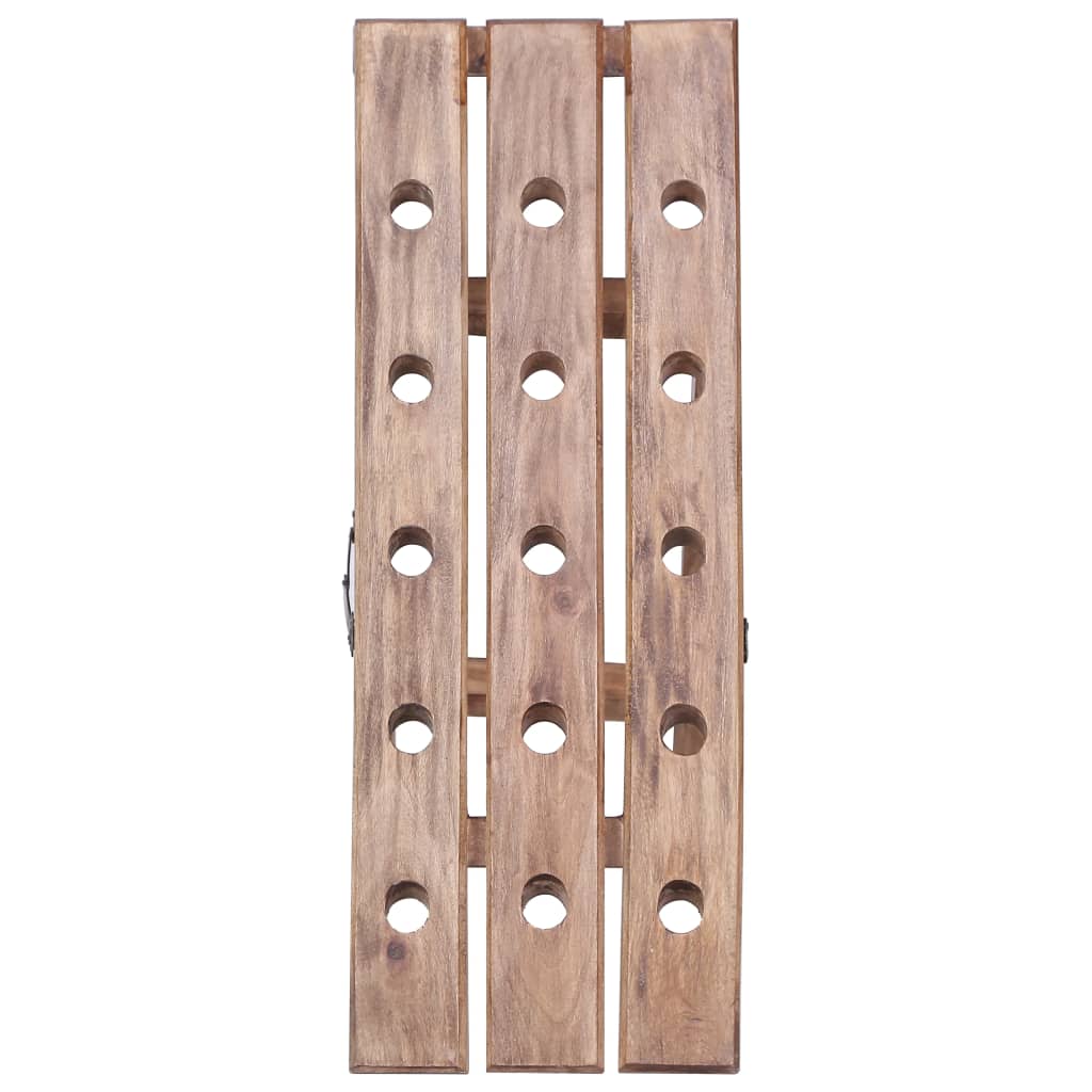 vidaXL Wine Rack for 15 Bottles 10.2"x19.7"x27.6" Solid Reclaimed Wood