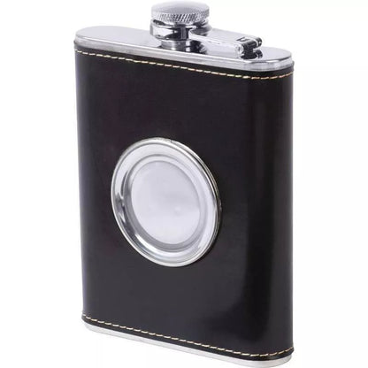 6.7OZ SS FLASK W BUILT IN CUP